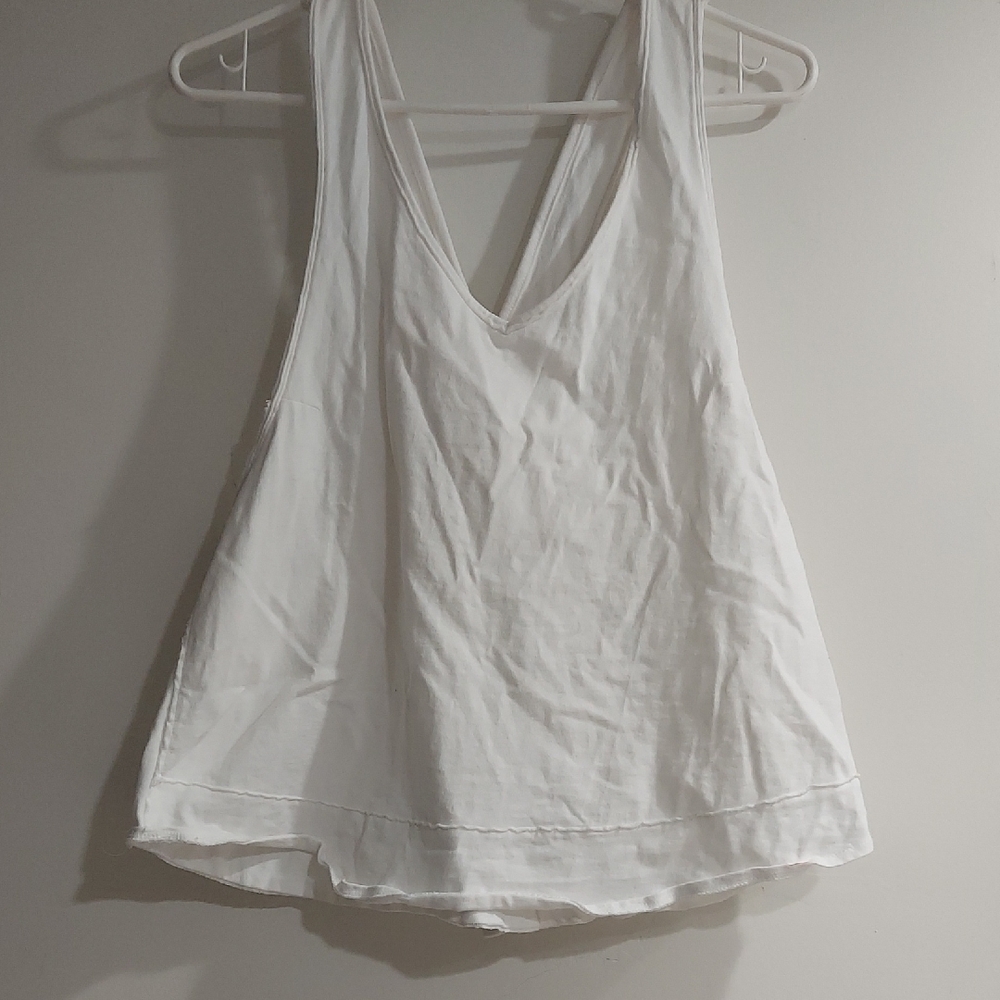 We The Free White V-Neck Tank Top